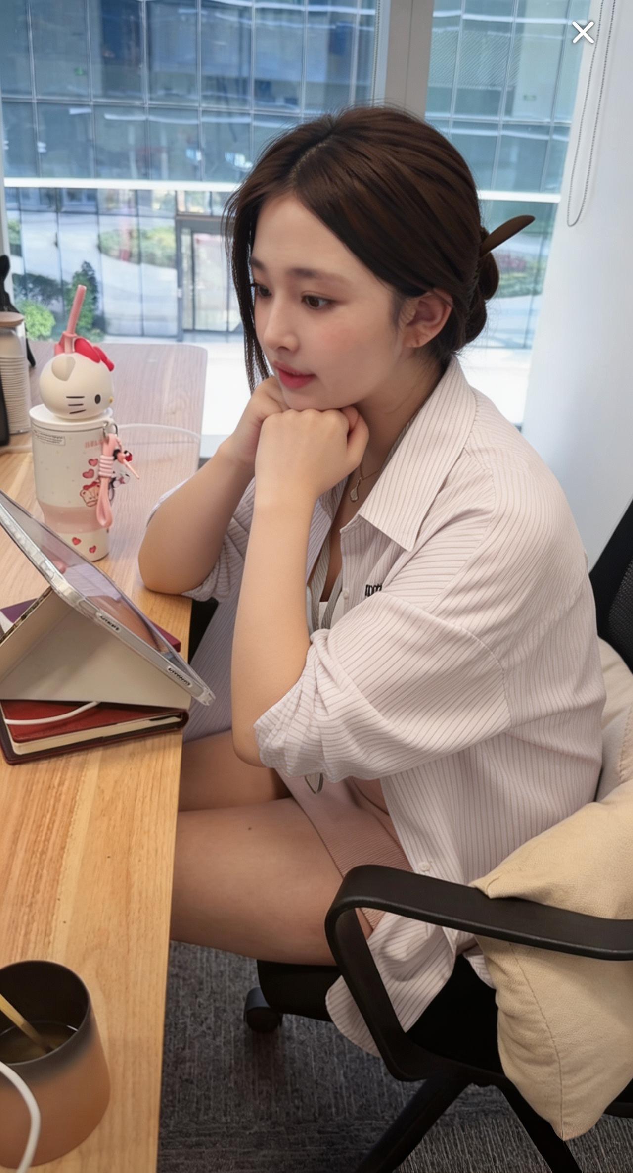 上班上班，工作状态美少女，职业装穿搭。职场丽人照不过是上班