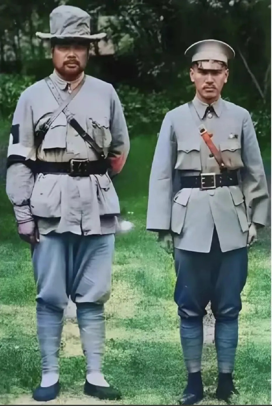 1928年，蒋介石与“布衣将军”冯玉祥在郑州会晤时的一张留影，北伐战争时期两人
