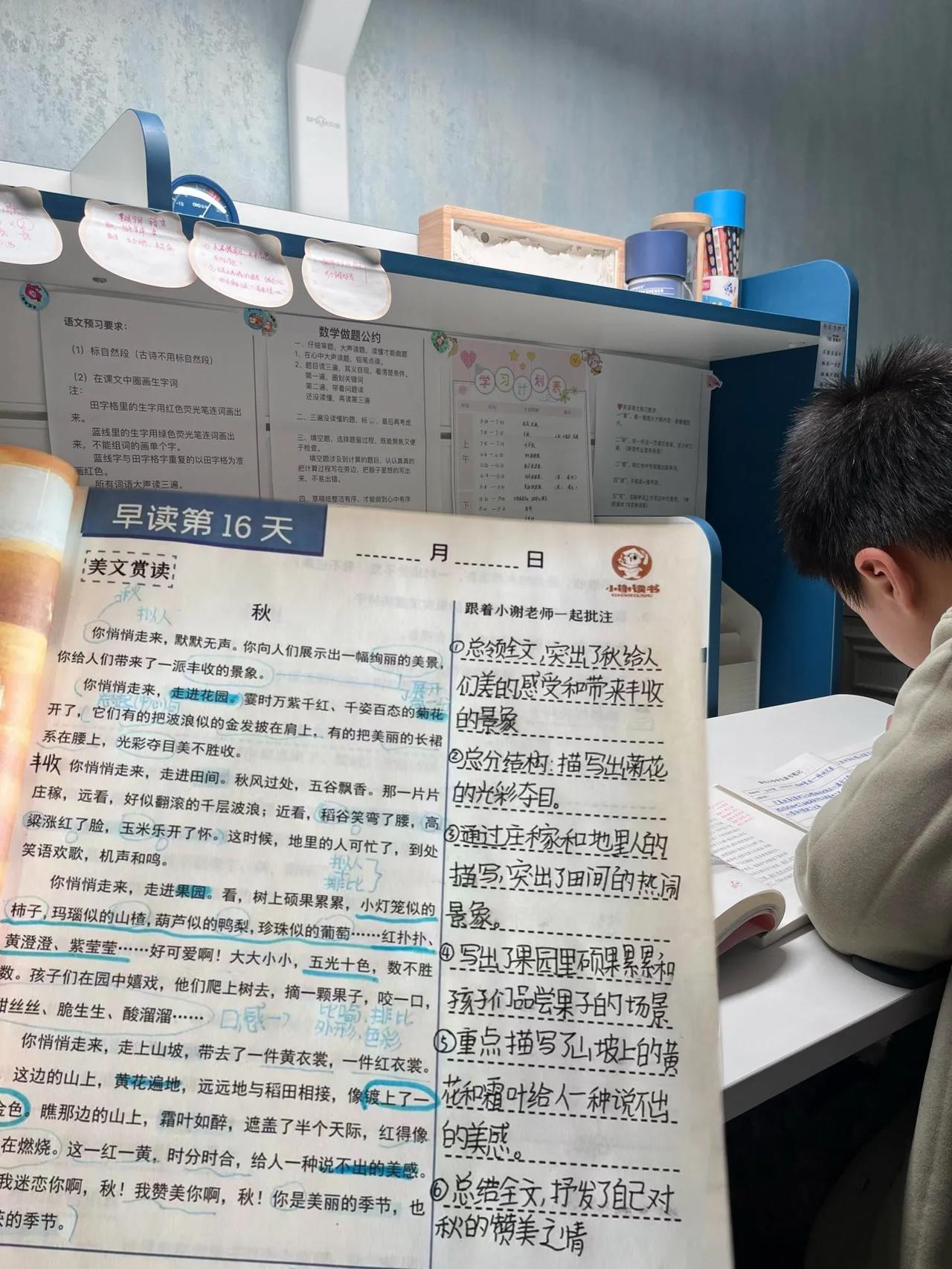 四年级放学后3小时规划：主打高效不费妈！庆幸我一直以来的坚持，孩子一二年级时