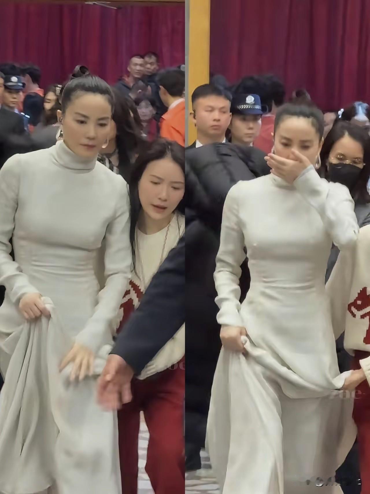 原来屏幕里的王菲，和线下差距这么大！朋友现场看王菲，脸上没几根皱纹，眉毛自然