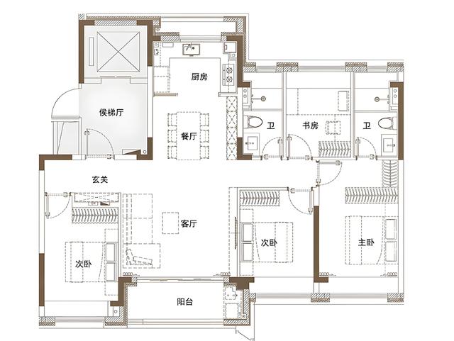 上海有盘新入市: 700万, 四季隐秀136㎡户型是否值得购买?