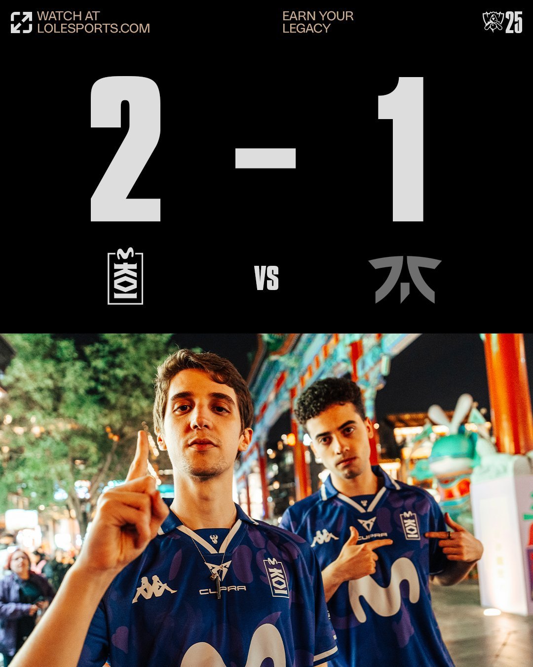 SupaVN请神成功！帮助MKOI成功以2-1击败FNC，成功挺进瑞士轮1-2