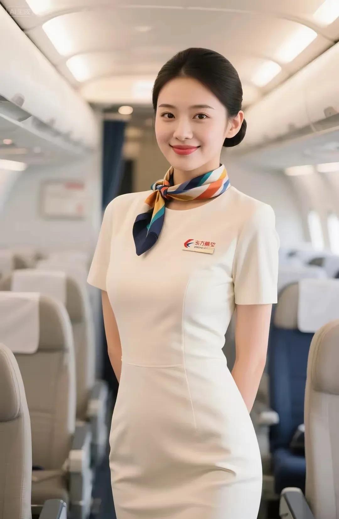 东方航空的空姐那叫一个漂亮！东航空姐制服特色鲜明，穿在她们身上英姿飒爽。像有“内