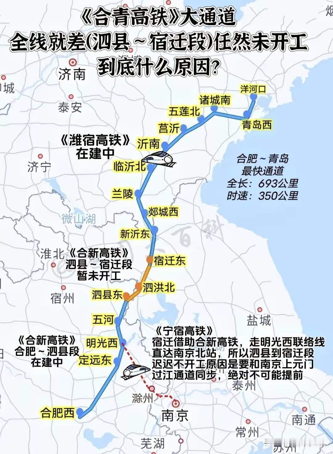 合宿高铁，我预测明年会动工，几十公里而已，就是爬也爬到了。至于宁宿方案，走盱眙