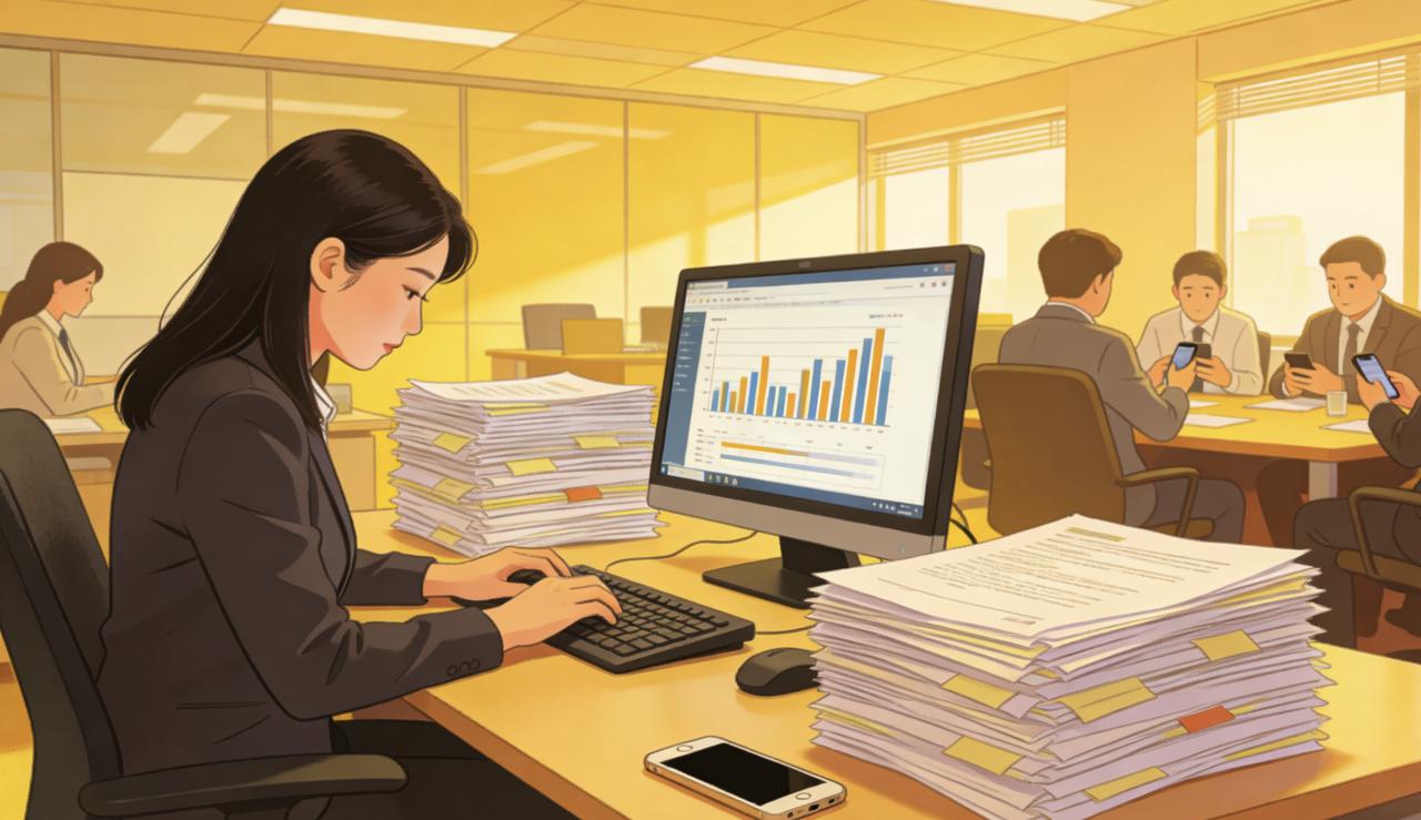 公司新来了个女孩，每天六点准时关电脑下班，一分钟都不多待。老同事们私下议论：“太