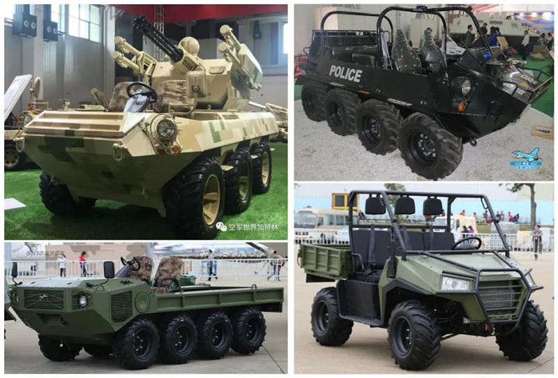 4×4车载"红箭"-8反坦克导弹,6×6全地形车载107毫米火箭炮,6×6全