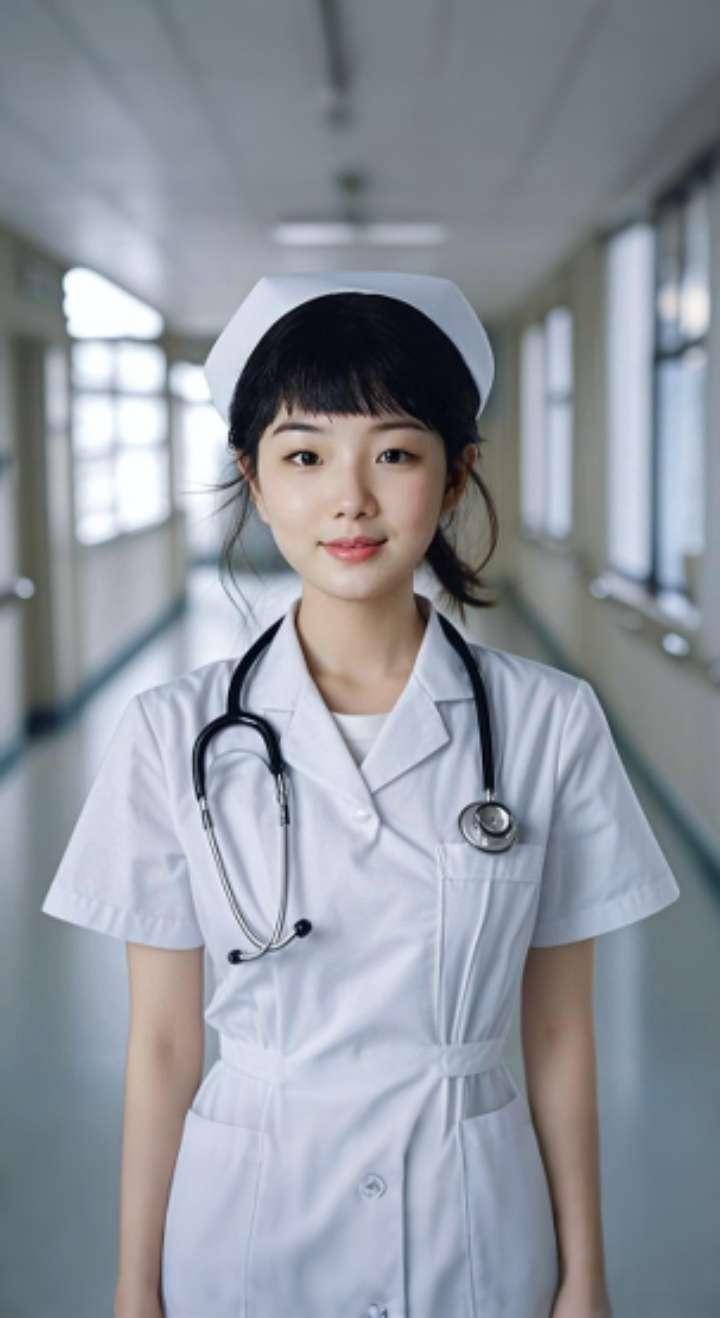 AI扩图清新护理佳人