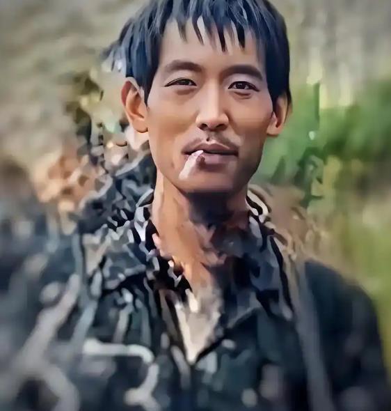 1988年，两山轮战期间，刚刚从战场上下来的英雄连长邱枢。此时，他背着冲锋枪，腰