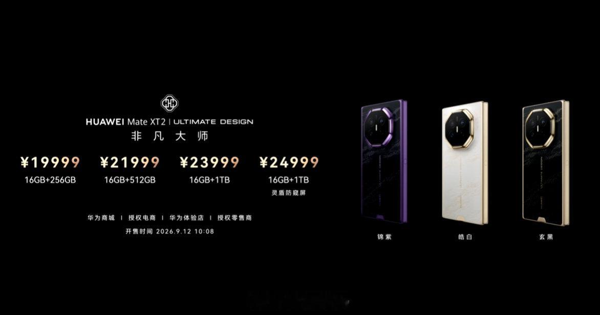 #华为MateXT2价格#这价格先别喷，你仔细分析一下。上一代的起售价是17999，这一代同比上涨了
