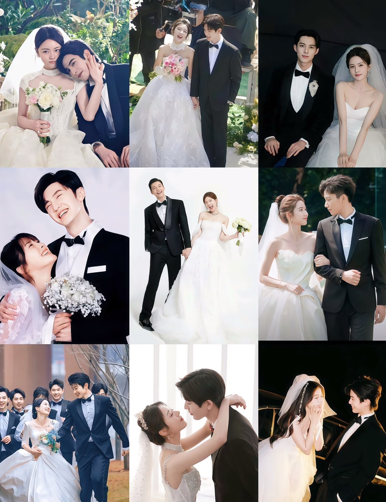 九选一，内🐟现偶婚纱照天花板，喜欢哪个？
