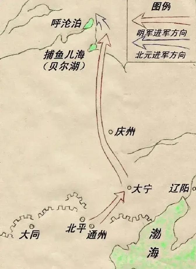 洪武二十一年四月，捕鱼儿海边，蓝玉15万大军神兵天降，一举砸碎黄金家族千年铁骑梦