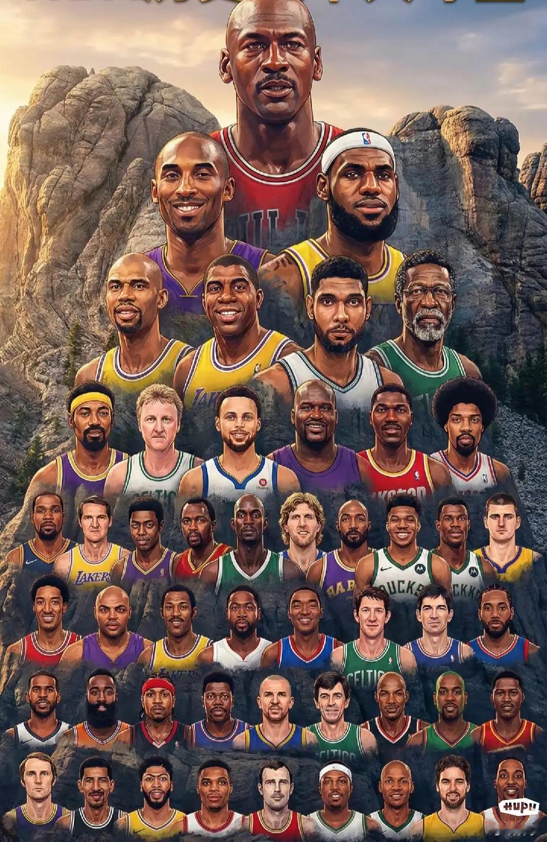 NBA50大巨星金字塔，合不合理？