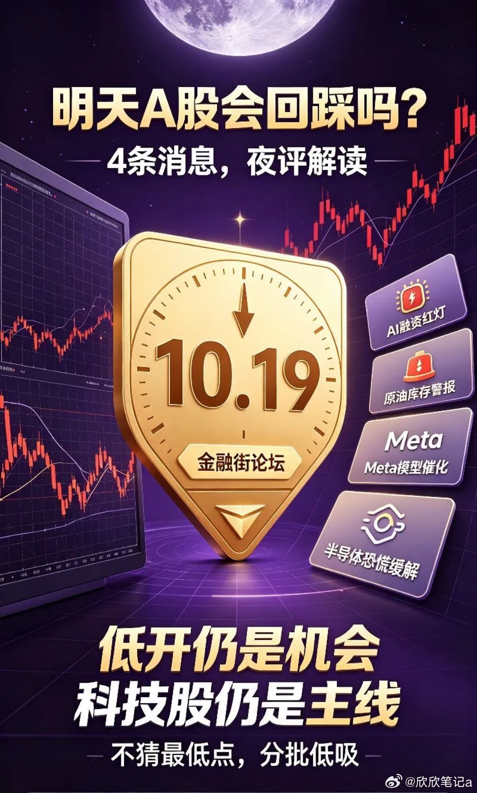 夜深了,4条消息,明天A股icon会回踩吗？晚上很多人问我，还有机会上车吗？我告