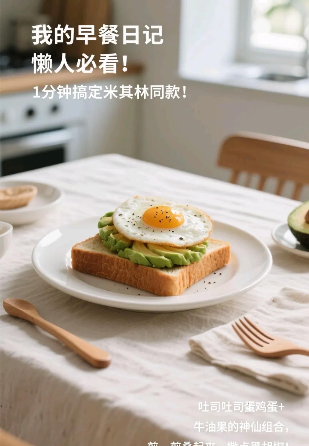 #我的早餐日记##我的早餐日记#懒人必看！1分钟搞定米其林同款！吐司+鸡