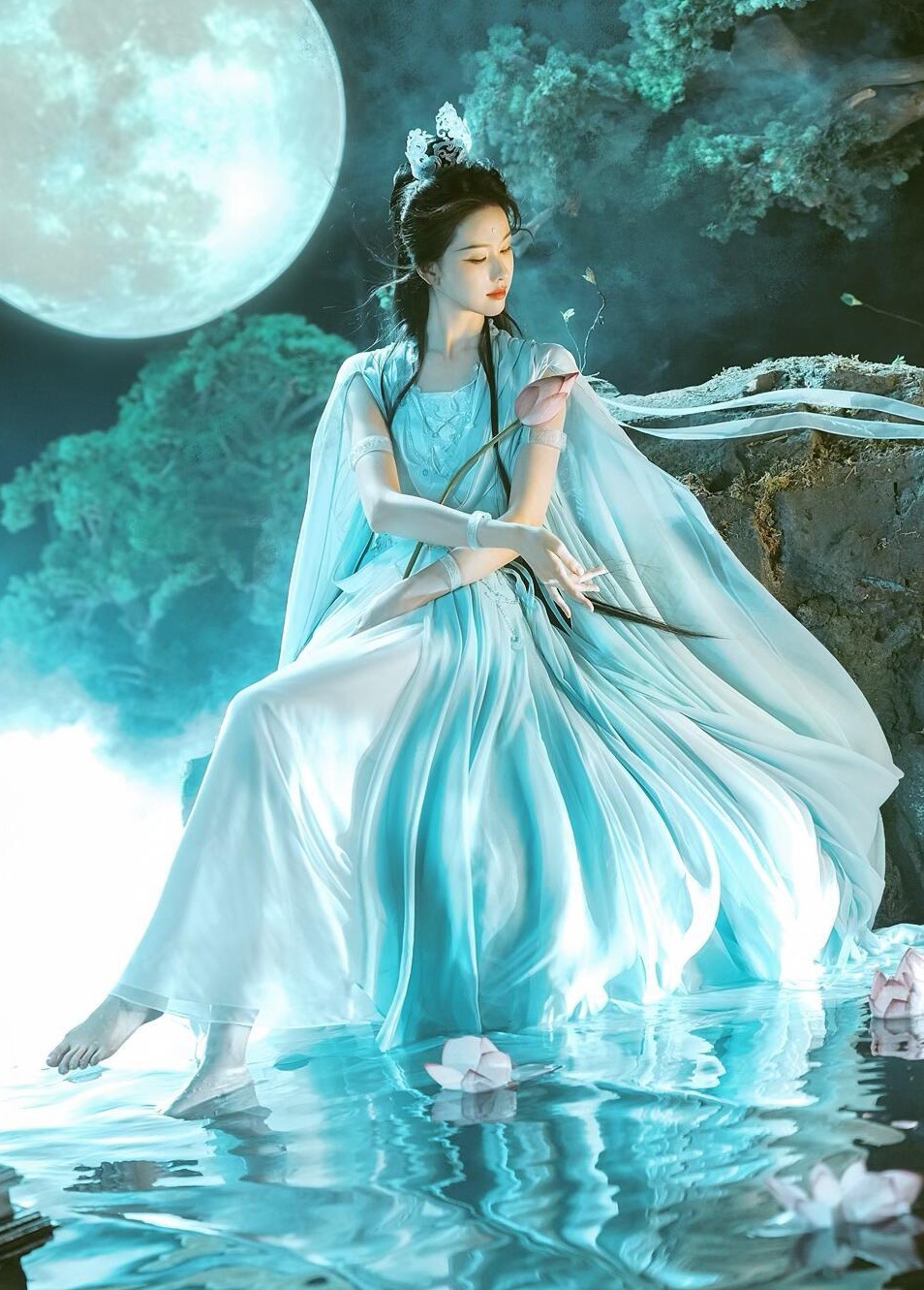 陈都灵预告15秒换了13套衣服陈都灵美嘟嘟古装水边光jio玉足