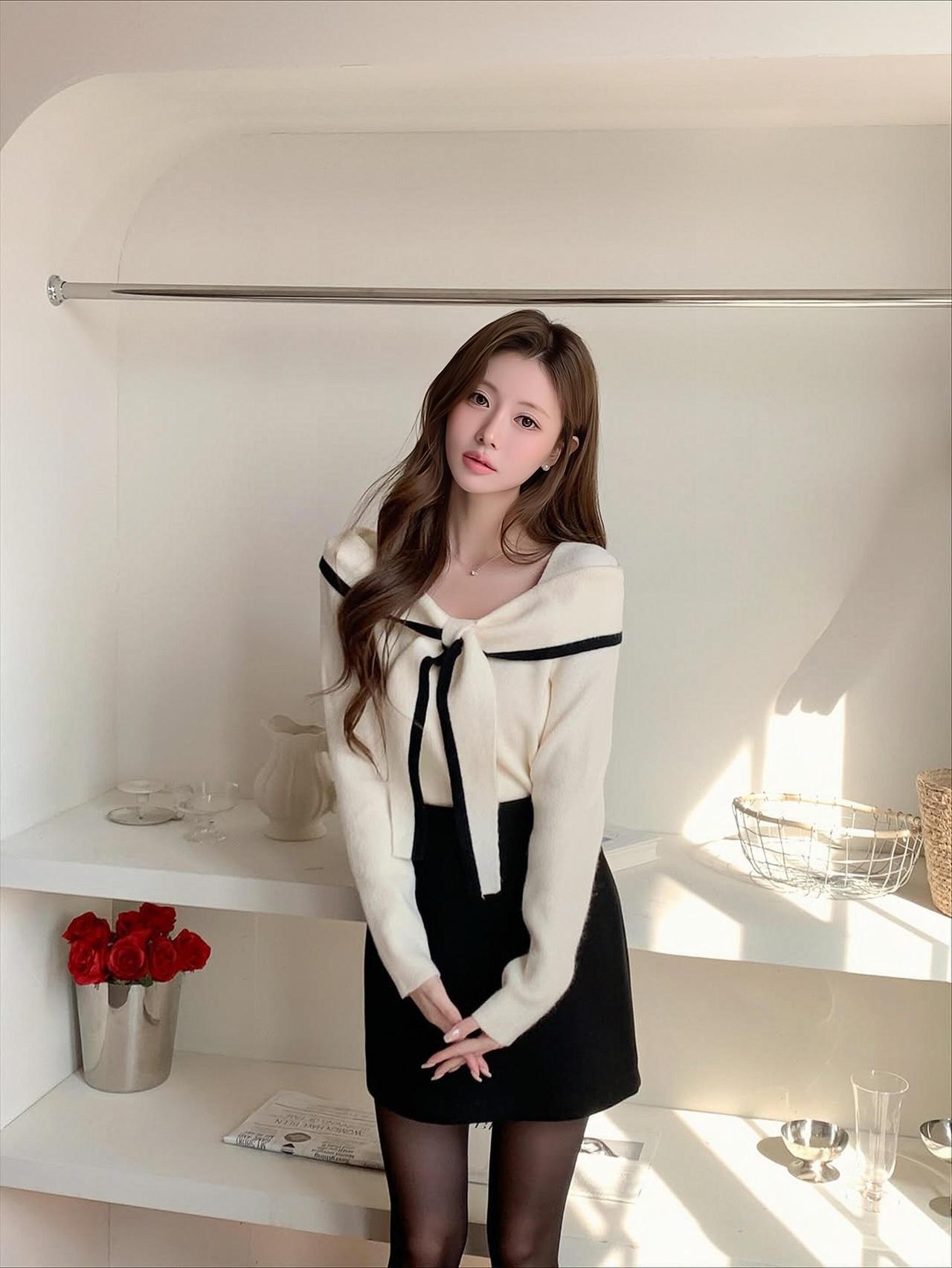 2学院风➕黑丝穿搭~