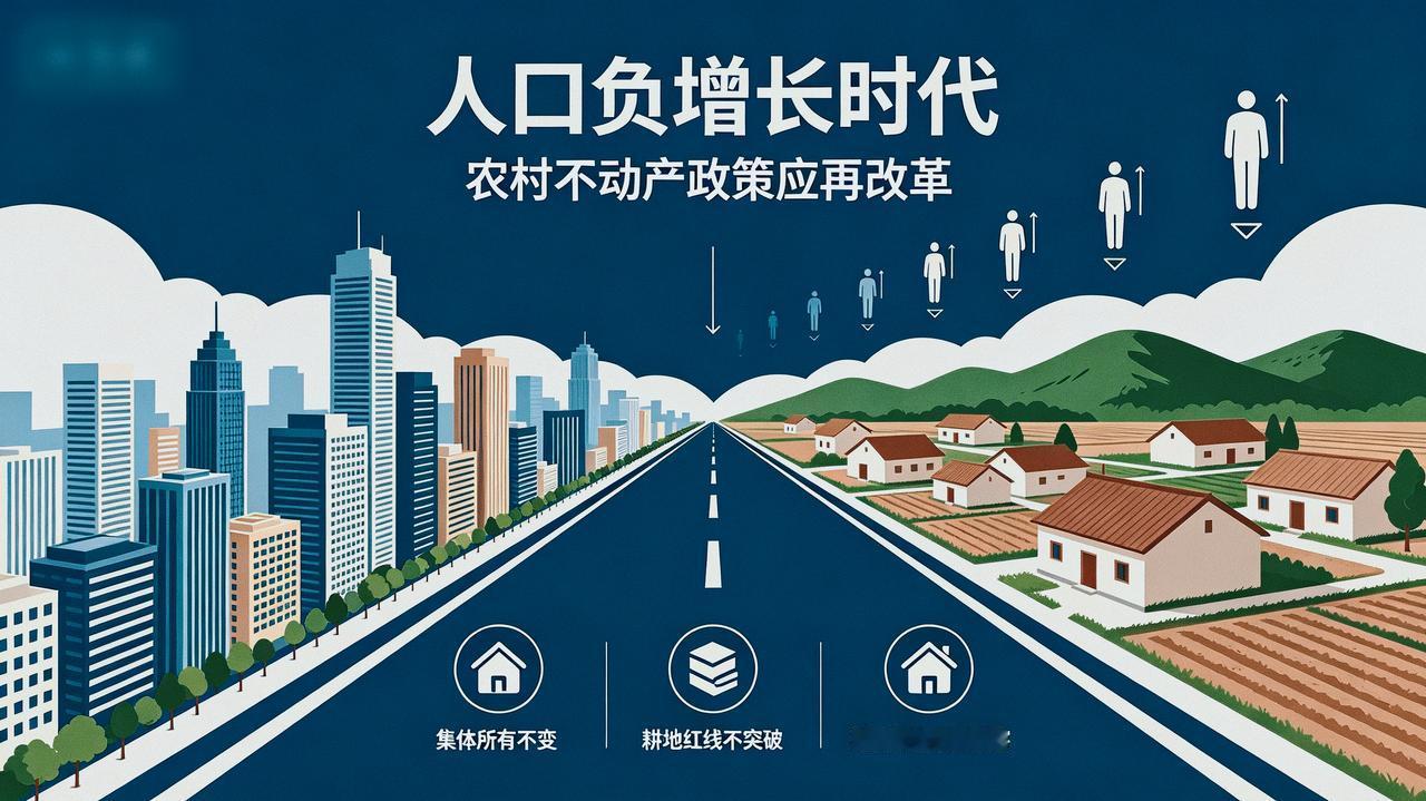 人口负增长时代，农村不动产政策应再改革！现行《土地管理法》规定，宅基地归村集