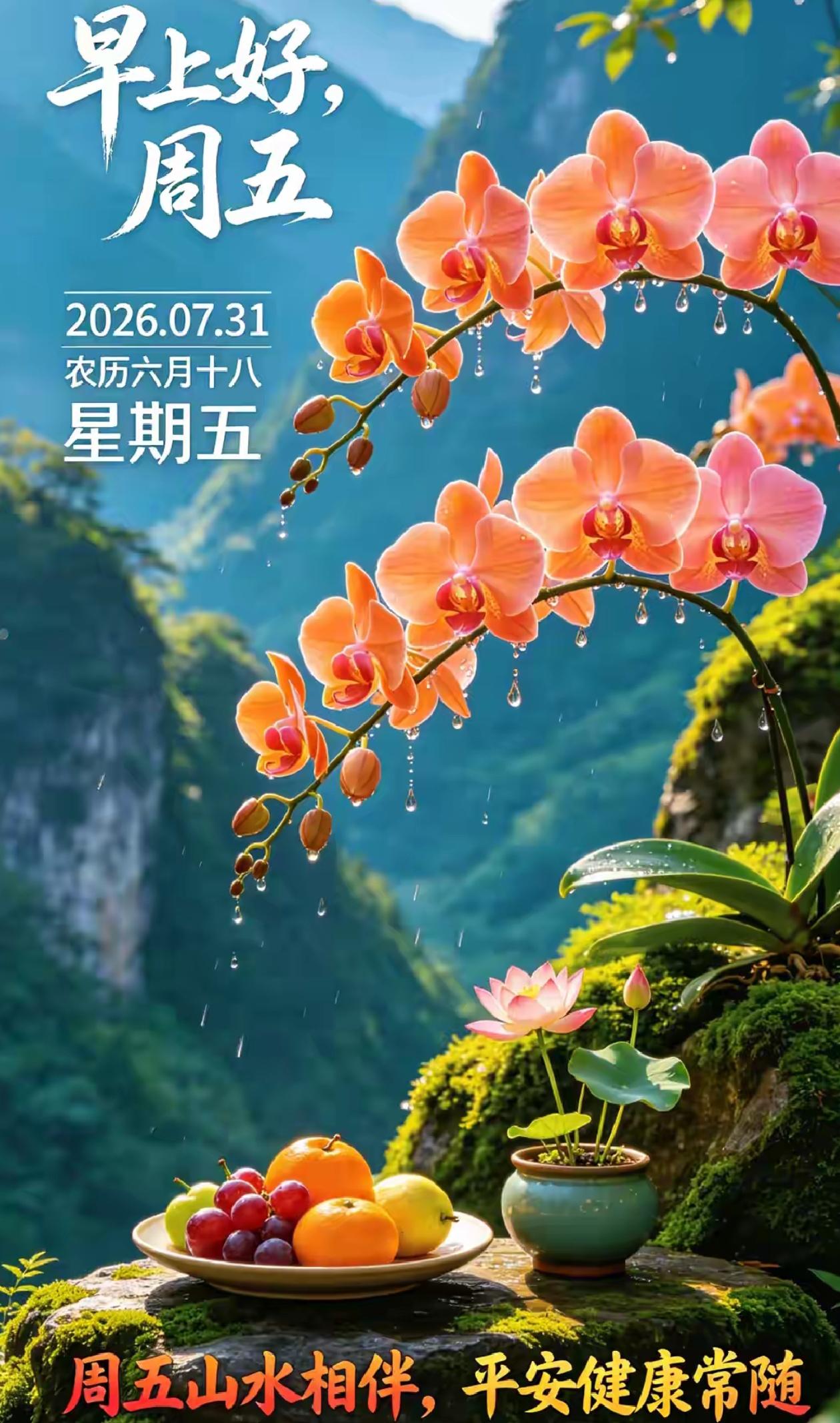 🌺2026./7月31日，晨光拂暑燥，喜乐入寻常🌺☘️🌅盛夏朝霞漫洒