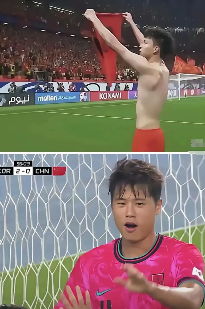 这两张图片是对中国男足的最大讽刺一张是中国男足自己讽刺自己一张是韩国男足讽刺