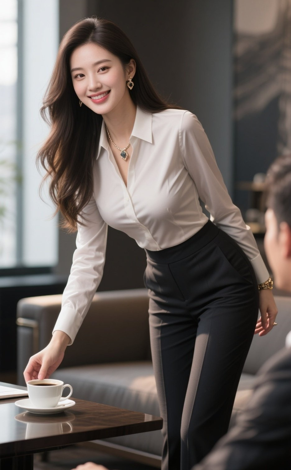 富婆美眉气质绝了，一颦一笑皆风情万种