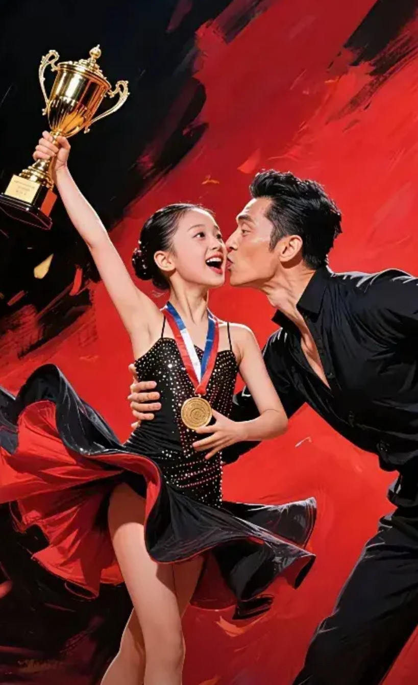 摄影师也太会抓拍了吧，孙俪女儿小花获奖的画面，美翻了，美中不足，照片里男的如