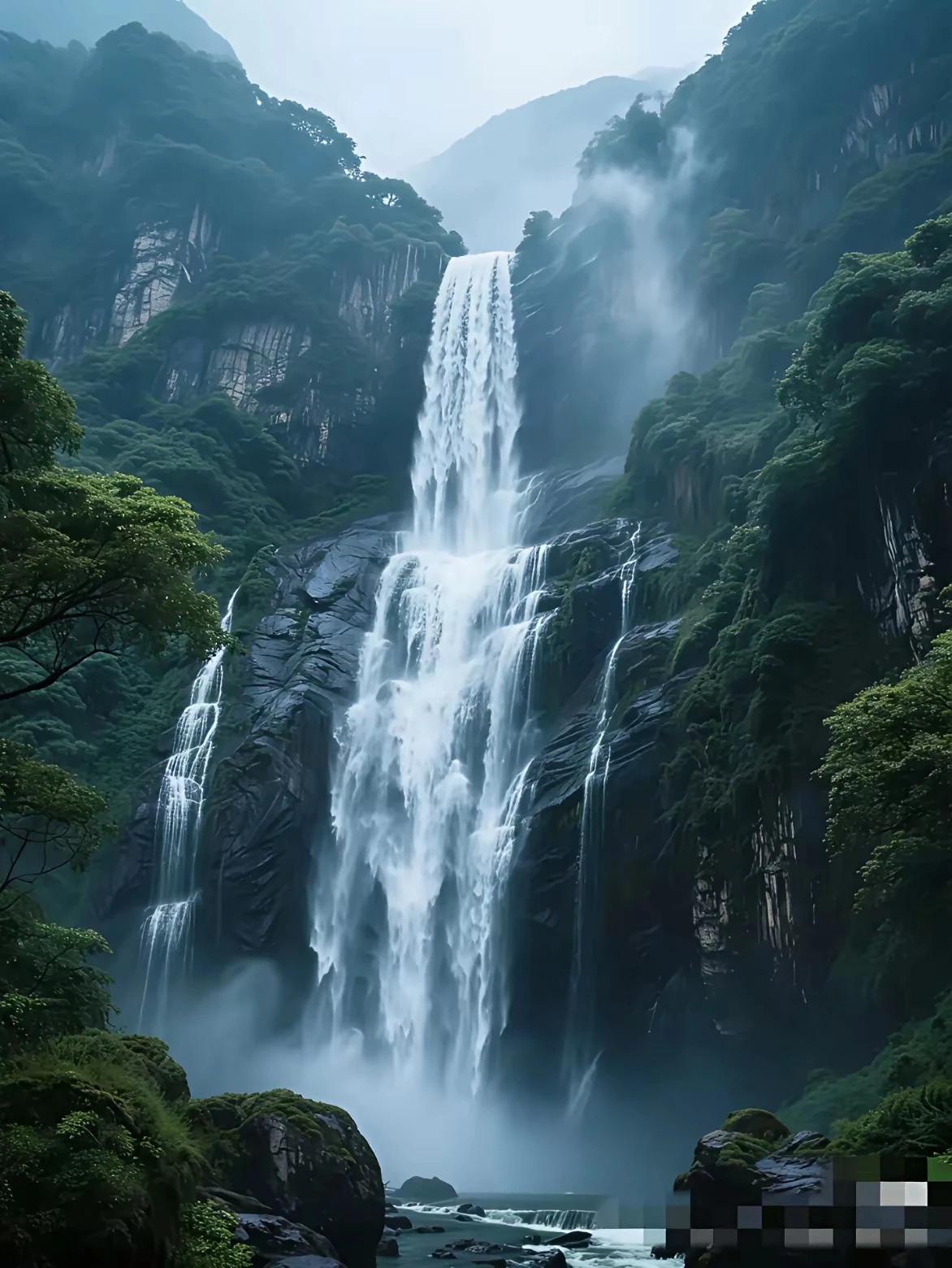 上联:竹林深处听泉响下联:飞瀑凌空挂珠帘