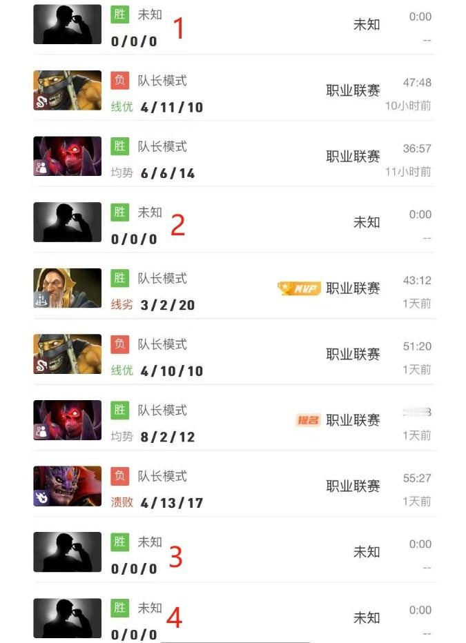手工统计了下XG各选手最近这3天的路人天梯局数，从第一天打完boom的bo2后开