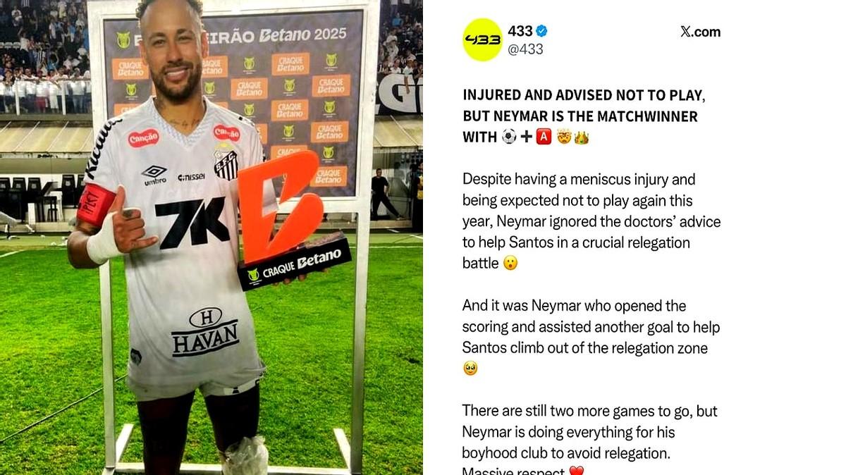 433：内马尔让人肃然起敬！！！内马尔不顾半月板重伤和医生劝阻，强行复出为母