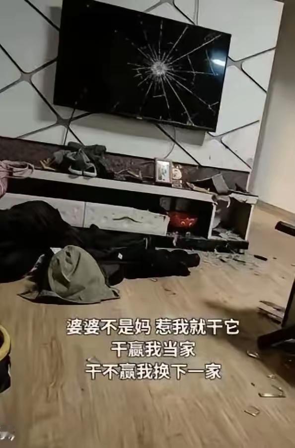 “娶这样的女人真是毁三代啊！”一女子和婆婆不合，和婆婆打架，把家里砸得稀巴烂，还