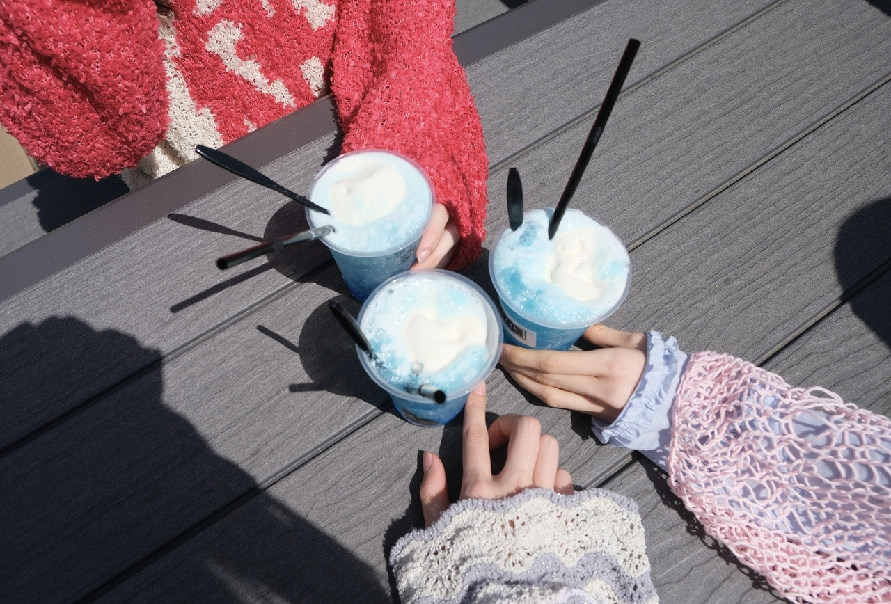 大越ひなの「オンラインミート＆グリートをしている部屋の窓から、休み時間にバード(