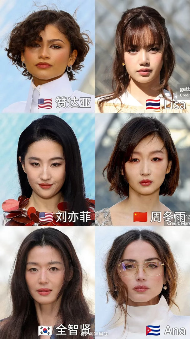 LV大秀各国女星状态