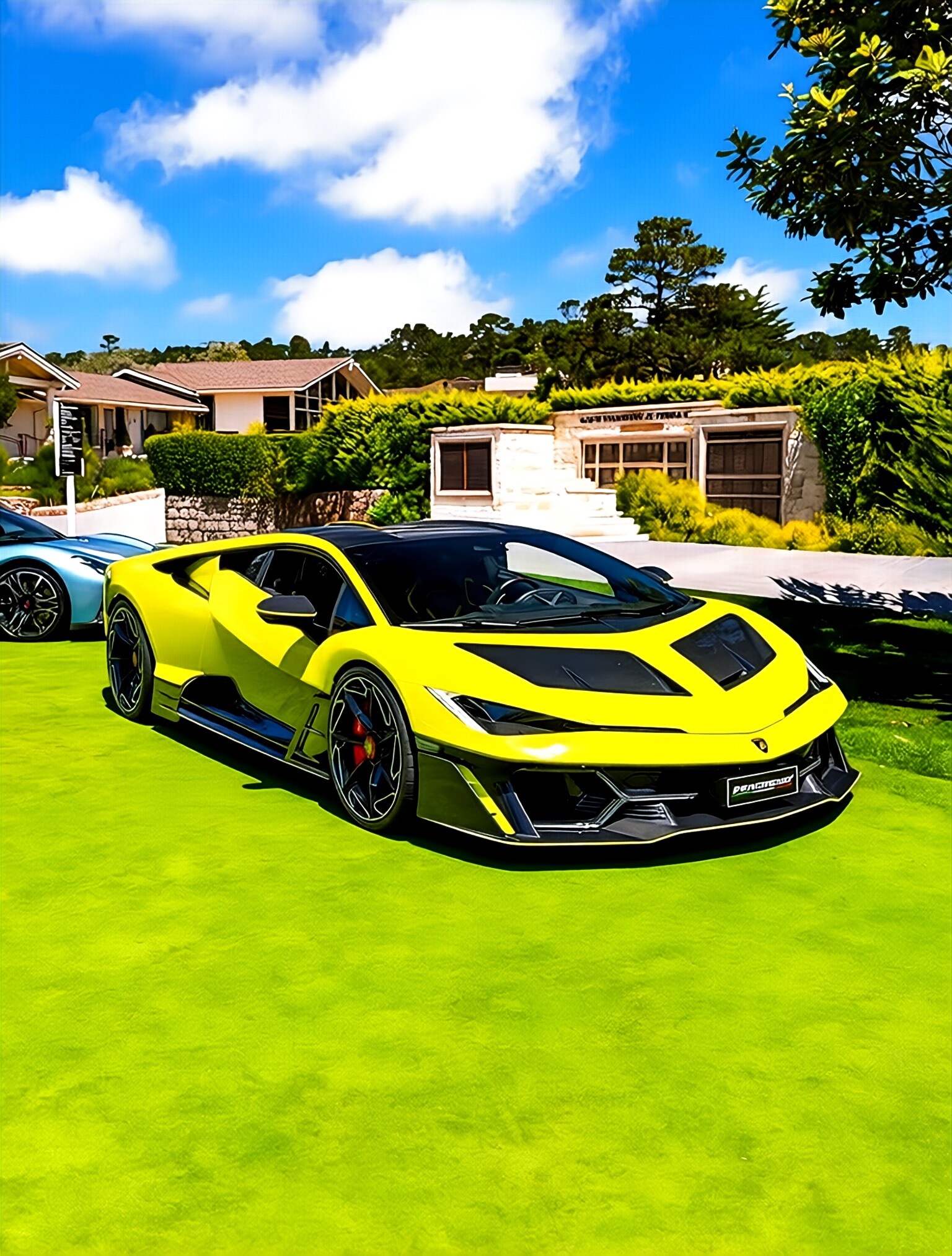 在草坪上鉴赏这款全新的限量版LamborghiniFenomeno🔥仅此29