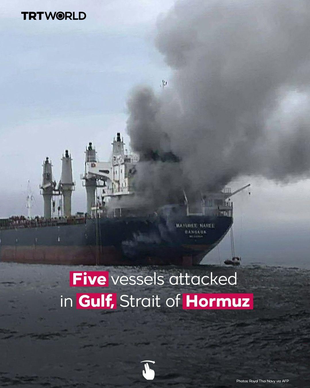 就是有人不信邪，却笃信川普的话。根据最新报道，又有三艘油轮，在霍尔木兹海峡遭