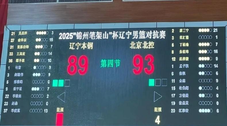 北控93-89赢辽宁！辽宁暴露致命缺陷辽宁热身赛89-93不敌北控队，这场比赛