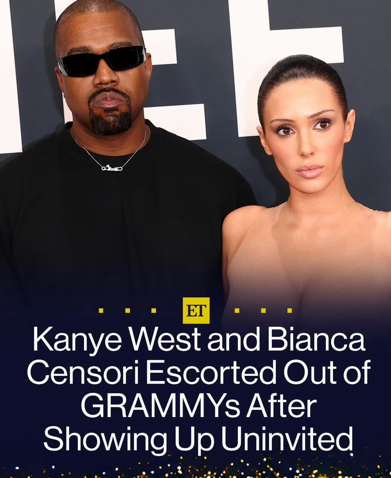 格莱美红毯Drama的事件：KanyeWest夫妇未经邀请空降格莱美红毯，随