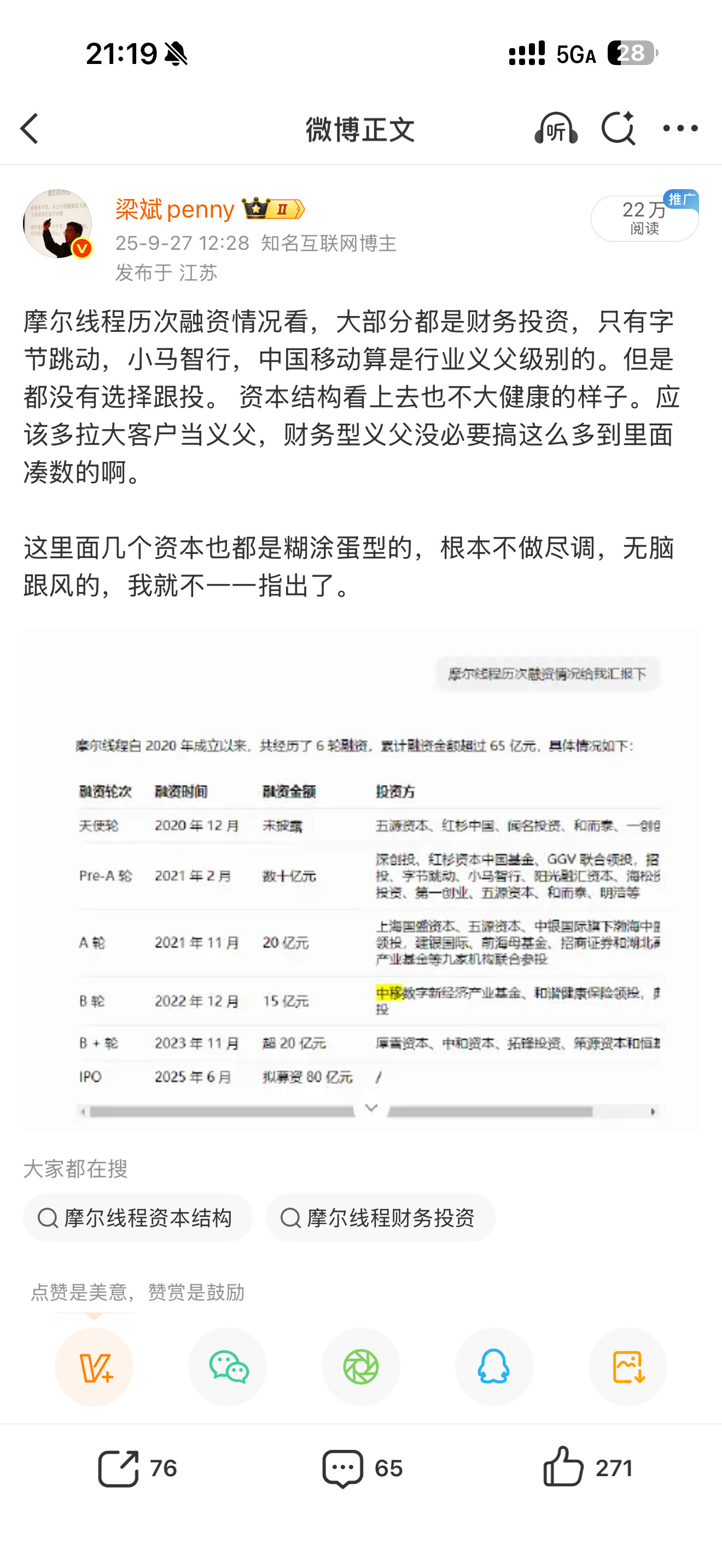 有网友问我摩尔线程的情况，我没参与打新，发过评价了，不重复了，考虑到国内投资者的