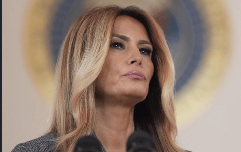 第一夫人梅拉尼娅（MelaniaTrump）周四（9日）在白宫发表一份极其罕见