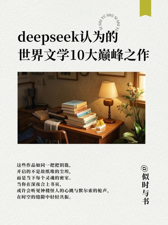 deekseep认为的世界文学10大巅峰之作