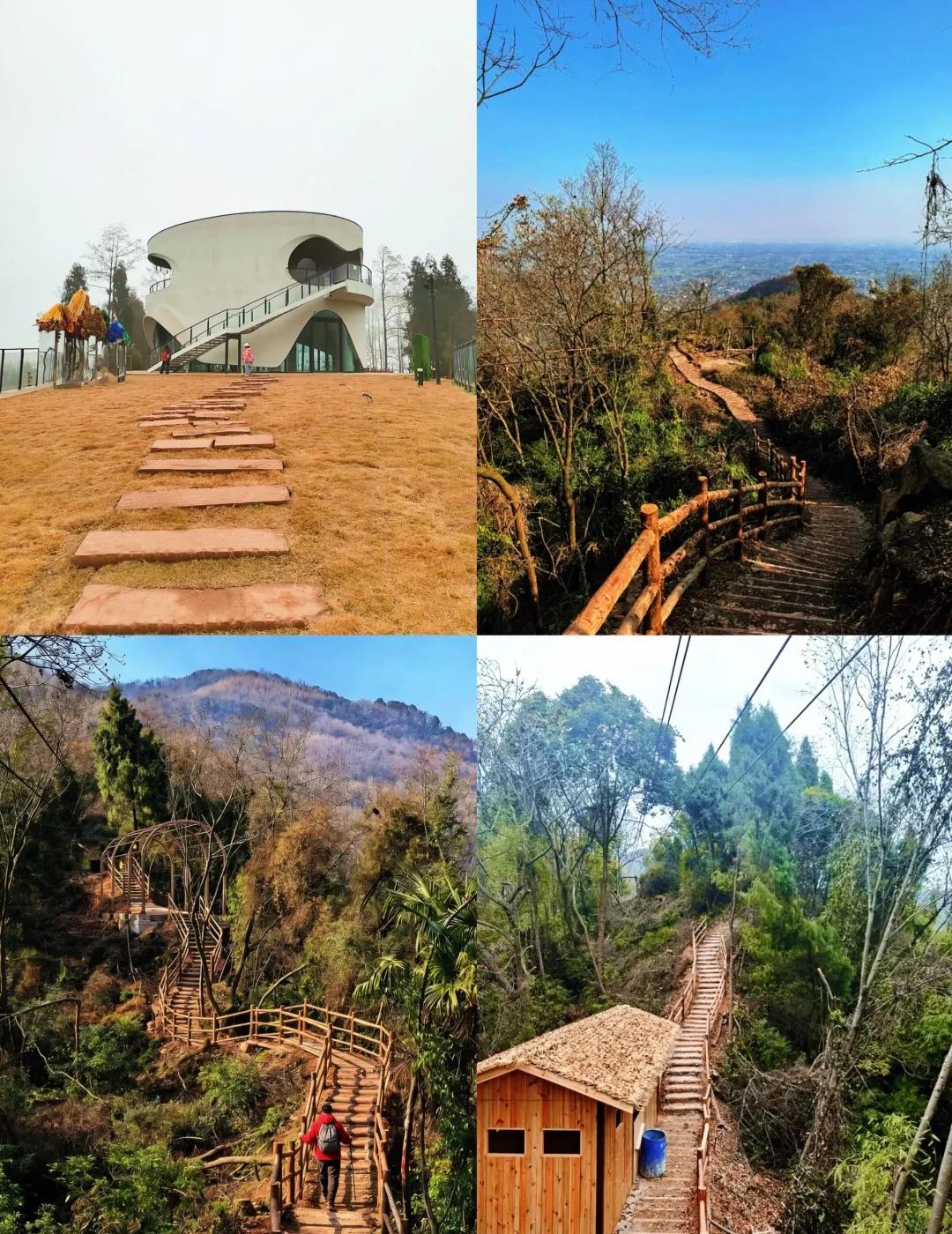 山顶绿植建筑🌲尽显自然之美！——龙吟古道1🈷️24【周六】蓥华山里舒展的龙