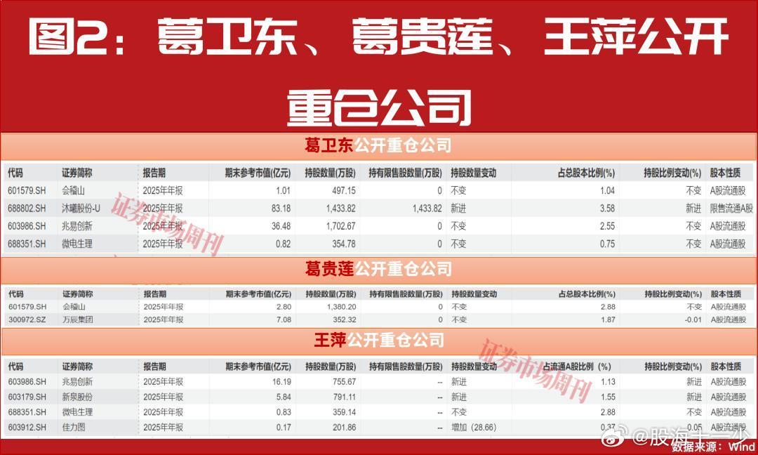 葛卫东2025年持仓