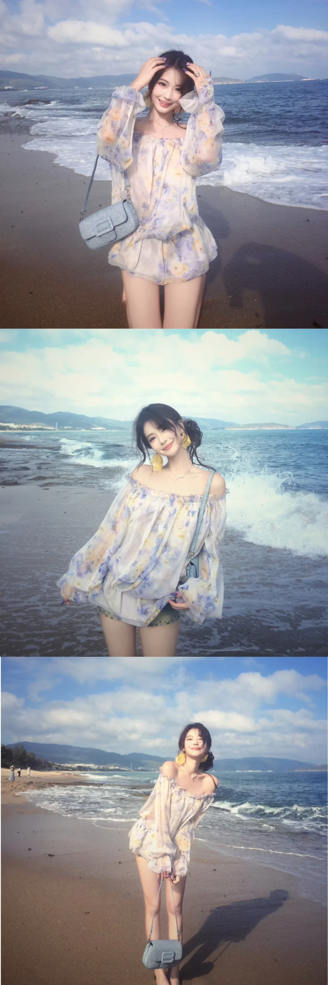 存一些好看的海边氛围感拍照📷姿势！