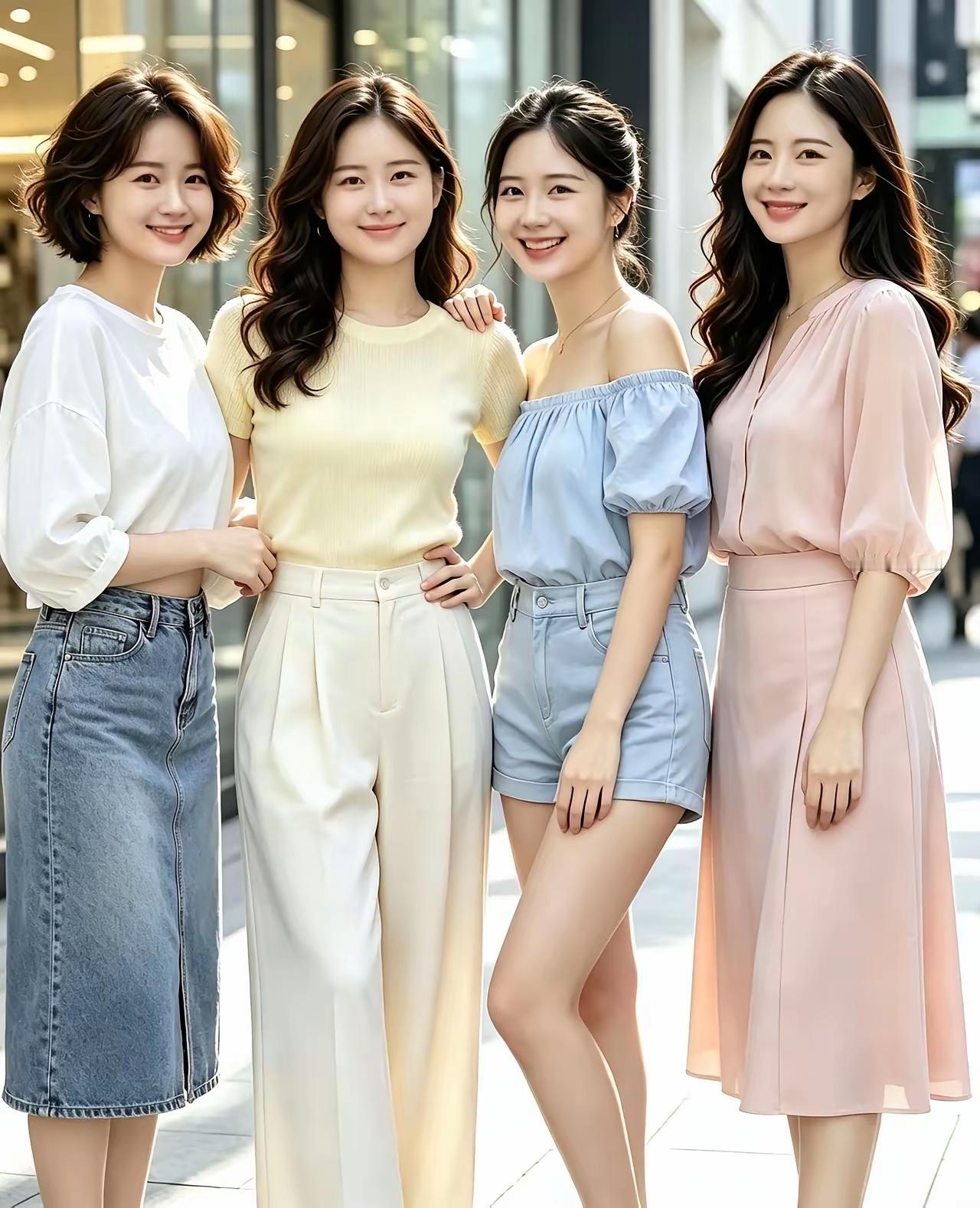 从左起1~4个美女，你选哪一个做你的老婆。