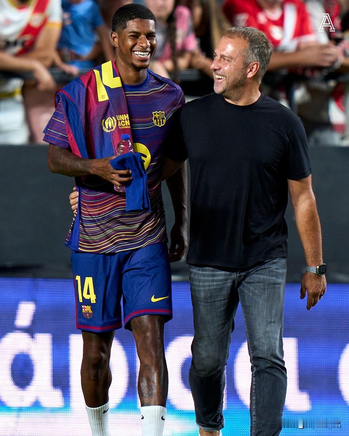 巴塞罗那主教练弗里克表示，拉什福德自从失去在球队首发阵容中的位置后，展现出了“完