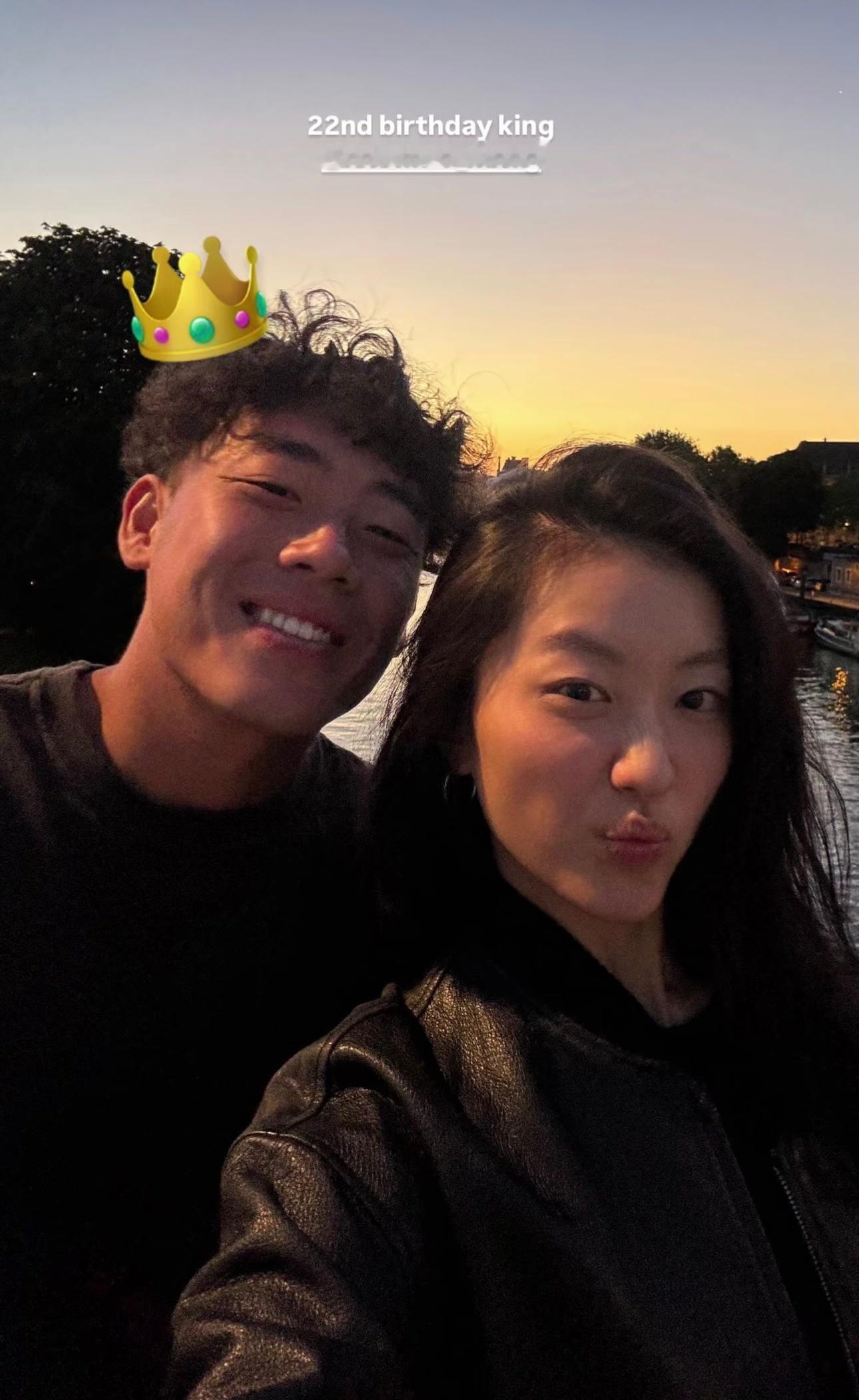 陈奕迅女儿陈康堤晒与新男友黄泽林合照