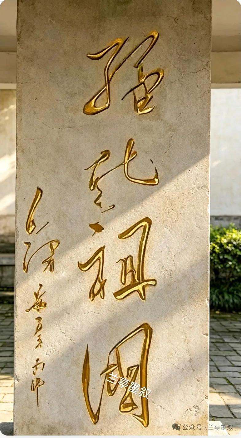 石碑上那四个鎏金大字，你能认出几个？能认出三个，这人可不简单；要是四个都认识，那