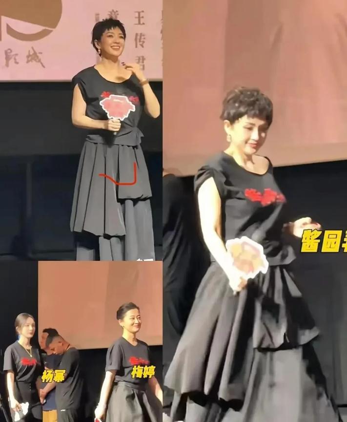圆润的章子怡和苗条时尚的杨幂相比显年龄，和大方优雅的梅婷相比显得俗气臃肿，还有