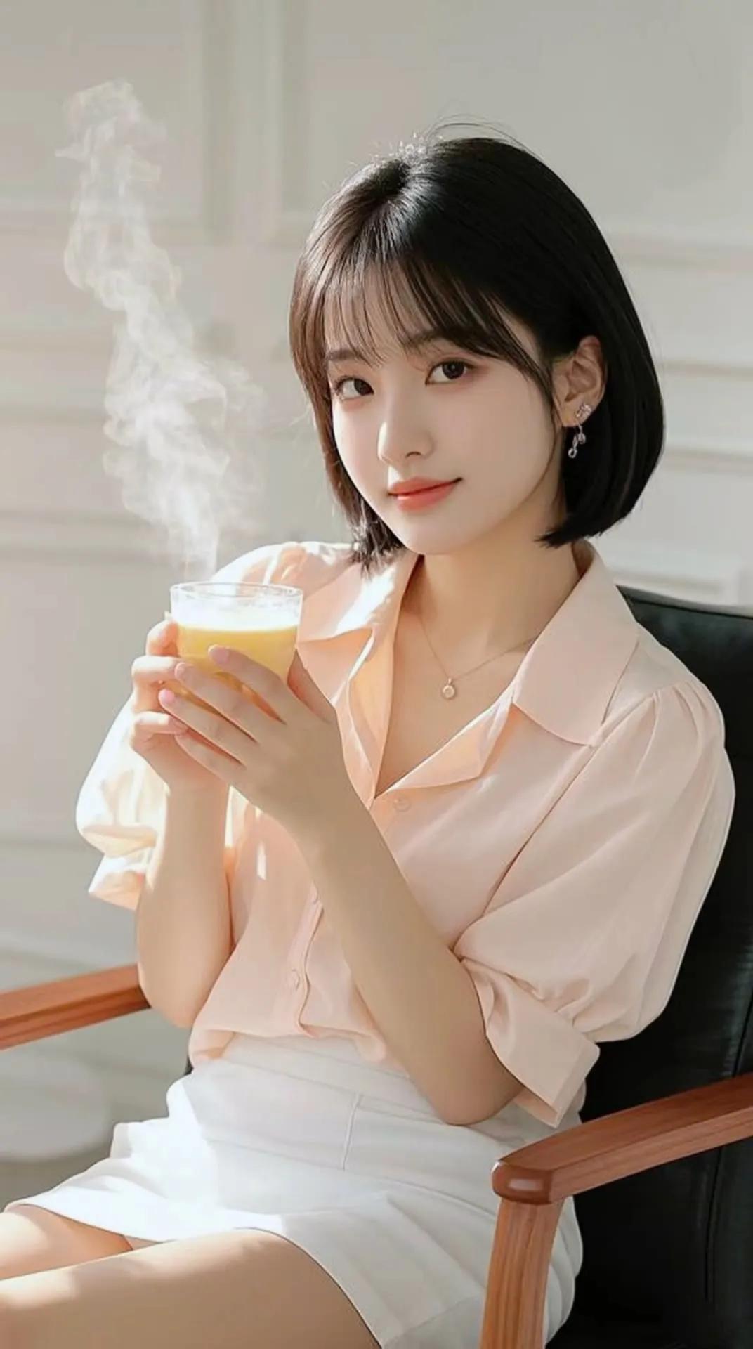 阳光明媚的午后，轻啜一杯香浓咖啡，享受宁静时光。🌞☕️💕