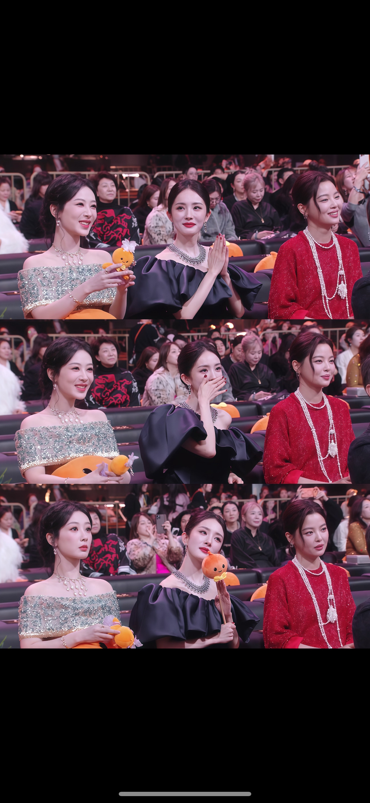 这三位坐在一起，真的有种不一样的美……