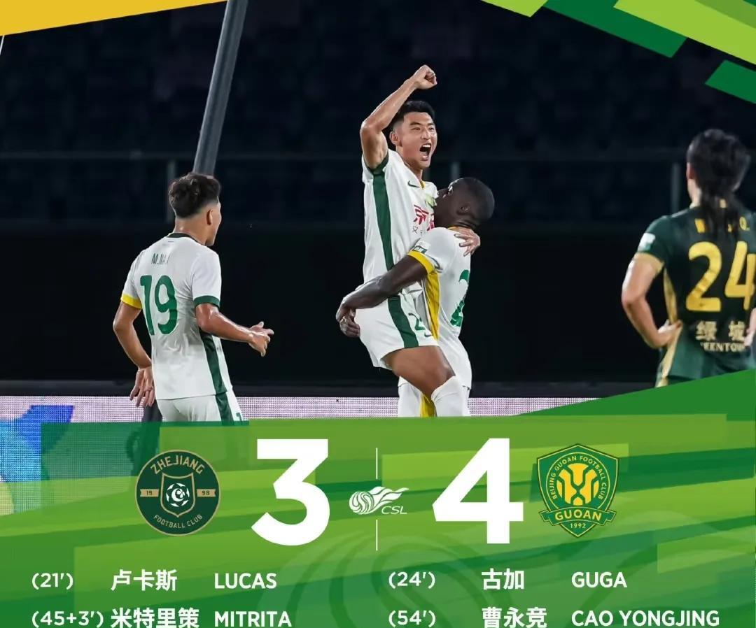国安4-3浙江，王子铭的致胜球明显无效，裁判看不见吗？比赛第76分钟，北京国安