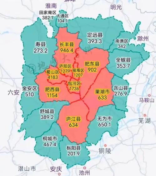 看到合肥都市圈的画面，简直忍俊不禁！成员包括：肥东、肥西、庐江、长丰，就这四个地